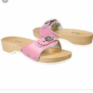 scholl pink sandals
